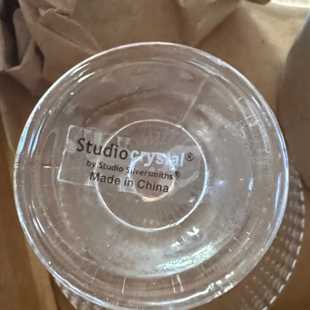 Vintage Elegant studio, crystal Dessert Bowls Set of 4, Ice Cream Cups